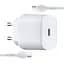 Сетевое зарядное устройство Hoco N22 Jetta PD25W charger set ( Type-C to Type-C ) ( EU ) Белый - миниатюра 1