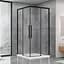 Душова кабіна Dusel DL194B Black Matt 90x90, Чорний матовий, Універсальна, прозрачний, Чорний матовий, 90x90 - мініатюра 1