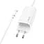 Мережевий зарядний пристрій Hoco 1USB + 2Type-C N16 65W White + Cable Type-C to Type-C - мініатюра 4