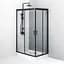 Душова кабіна Am.Pm Gem Twin Slide 120x80 см скло прозрачне black matt W90UG-404-120280-BT, Чорний матовий, Універсальна, прозрачний, Чорний матовий - мініатюра 5
