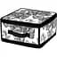 Корзина Idea Home Anthracite Flowers DB-24 с крышкой 30x28x15 см (DB-24 прям. з/кр с/блеск Anthracite Flowers) - миниатюра 1