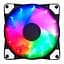 Кулер корпусный Voltronic sleeve fan 3pin + 4pin - 120 мм, 12 V, 1100 об/мин, 16LED, RGB - миниатюра 1