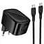 СЗУ Hoco CS102A Folding PD30W+QC3.0 (1USB-A/1C) + кабель Type-C to Type-C Black - миниатюра 1
