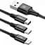 Кабель Baseus Rapid Cable USB to Lightning/microUSB/Type-C 3A 1.2m CAMLT-SU01 Black - мініатюра 4