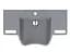 Умивальник Miraggio KRAKOW GRAY (8813471) Mirasoft, Матовий, Підвісний, Сірий - мініатюра 4