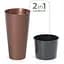 Горшок для цветов Prosperplast Tubus Slim Corten круглый с вкладышем, высокий, 250 мм, бронза (65865-7601) - миниатюра 2