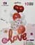 Набір фольгованих куль Серце Love 10 шт. - мініатюра 1
