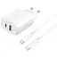 Зарядний пристрій Proove Silicone Power 2 30W (Type-C + USB) + Cable Type-C to Type-C (1m) white (WCSP23011002) - мініатюра 1
