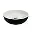 Умивальник накладна чаша Adamant Sunline New Black-White glossy d395x130мм 39,5 см - мініатюра 1