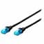 Патч-корд Digitus 5м, UTP, cat.5e, AWG 26/7, CCA, PVC, black (DK-1512-050/BL) - мініатюра 1