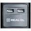 Мережевий подовжувач REAL-EL RS-3 USB CHARGE 1.8m, black (EL122500001) - мініатюра 2