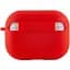 Силіконовий футляр з мікрофіброю для навушників Airpods Pro Червоний / Red - мініатюра 3