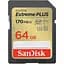 Карта пам'яті Sandisk 64GB SDXC Extreme PLUS Memory Card + 2 years Rescue (SDSDXW2-064G-GNCIN) - мініатюра 1
