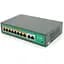 Комутатор POE SICSO 48V з 8 портами POE 100Мбіт + 2 порт Ethernet (UP-Link) 100Мбіт, з посил. сигн. до 250м, корпус-метал, Silver, БП вбудований, Q30 - мініатюра 1