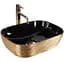Умивальник Rea Belinda 33x46,5 black/gold brush (REA-U8780), Структурна - мініатюра 1