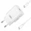 Мережевий зарядний пристрій XO L126 USB-C PD20W Fast Charging Charger with Type-C cable Білий - мініатюра 3