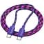 Дата кабель Hoco X116 Meridian Type-C to Type-C 60W (1m) Gradient Purple Mix - миниатюра 2