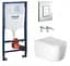 Комплект инсталляция Grohe Rapid SL + унитаз Volle Hippo с сиденьем Slim slow-closing клавиша хром 13-44-202+38772001, Белый - миниатюра 1
