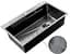 Кухонна мийка Zerix ZH7545-SET-05 Decor Nano-Black ZM5582, Графит - мініатюра 2