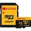  Карта пам'яті Kodak microSDXC UHS-I V30 A1 64Gb Class 10 + адаптер (720094858640) - мініатюра 2