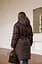 Зимняя куртка пальто для беременных 2 в 1 с капюшоном для будущих мам Malmö M (44) Lullababe коричневый - миниатюра 10