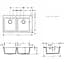 Кухонная мойка Hansgrohe S510-F770 770x510 на две чаши 370/370 Concretegrey 43316380, Sand - миниатюра 2