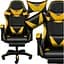 Крісло геймерське Yato Player з підставкою для ніг та масажем Black/Yellow (100015) - мініатюра 2