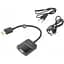 Переходник HDMI M to VGA F + Micro USB F + 3.5mm F 0.15m black Vention (42161) - миниатюра 1
