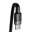 Кабель Baseus Cafule Metal USB-C to USB-C 100W 2m Gray/Black (CATKLF-ALG1) [75256] - мініатюра 4