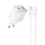 СЗУ Hoco N42 Elogiado PD45W (2USB-C) + кабель Type-C to Lightning - миниатюра 1