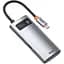 Концентратор Baseus Metal Gleam Series 4-in-1 Multifunctional Gray (CAHUB-CY0G) - миниатюра 1