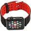 Двойной ремешок Primo с перфорацией для Apple Watch 42 мм, 44 мм, 45 мм Black Red - миниатюра 1
