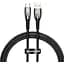 Кабель Baseus Glimmer Series USB-А to USB-C 100W 1m Black (CADH000401) [106120] - мініатюра 1