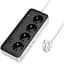 Мережевий подовжувач Hoco AC22 Sunlight 4-bit (PD30W/1C3A) Desktop Socket Black - мініатюра 2