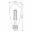 LED лампа VIDEX Filament ST64FAD 6W E27 2200K дімерна бронза - мініатюра 4