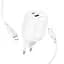 МЗП Borofone BA93A Lustrous PD20W+QC3.0 (1USB-A/1C) + кабель Type-C to Lightning White - мініатюра 3