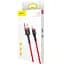 Кабель Baseus Сафули Cable USB to Lightning 2.4A 2m CALKLF-C09 Red - миниатюра 5