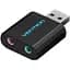 Звуковая плата Vention Audio USB 2х3,5mm jack Metal (VAB-S17-B) - миниатюра 1