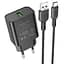 СЗУ Borofone BA72A Spring QC3.0 (1USB-A) + кабель USB to Type-C - миниатюра 1