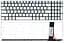 Клавіатура для ноутбука Asus (N550) з підсвічуванням (Light), Silver, (No Frame) - мініатюра 3