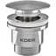 Донний клапан Koer PW-01-01 Click-Clack універсальний KR3400, Хром - мініатюра 1