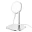 Зарядка беспроводная металлическая HOCO CW32 Happiness magnetic desktop wireless charger 15W белая - миниатюра 5