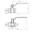 Кран кульовий Thermo Alliance Base 1/2" ВВ прямий, PN40, важіль SD600W15 - мініатюра 8