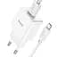 Адаптер мережевий HOCO Leisure Micro USB Cable single port charger C106A комплект зарядний білий - мініатюра 5