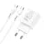 Блок — Адаптер мережевий HOCO Type-C to Type-C Cable Founder charger set N28 набір білий - мініатюра 2