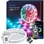 Світлодіодна стрічка Mexllex Led Strip Light 15M, Bluetooth APP і пульт дистанційного керування, Music Sync Changing Color RGB SMD - мініатюра 1