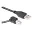 Кабель USB 2.0 AM - USB BM, 1.8 м, чорний, Cablexpert, кутовий роз'єм (CCP-USB2-AMBM90-6) - мініатюра 1