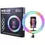 Лампа кільцева Ring RGB MJ18 18 см з пультом та штативом - мініатюра 2