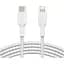 Кабель Belkin Boost Up Charge Braided USB-C to Lightning 1м White (CAA004BT1MWH) [158801] - мініатюра 1