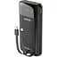 УМБ Dudao 20000mAh K15 Pro 22,5W PD USB-A,USB-C In/Out,with built-in USB-C/Lightning cables Black - мініатюра 1